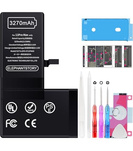 Amazon | iFactory iPhone 11ProMax バッテリー 交換 互換 PSE準拠